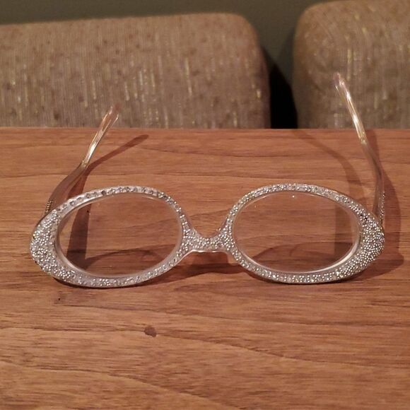 Vintage Cat Eye Rhinestone Glass from the 1950's 60's, By L. EVARD TWE FRANCE. - Picture 6 of 13